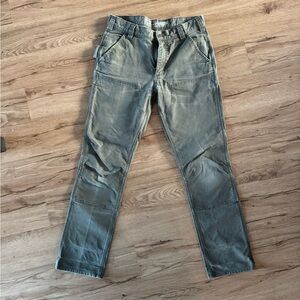 Carhartt Olive Green Double Knee Work Pants